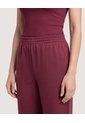 Pantalón Wide Leg Burda  Para Mujer Vino Ostu de Ostu