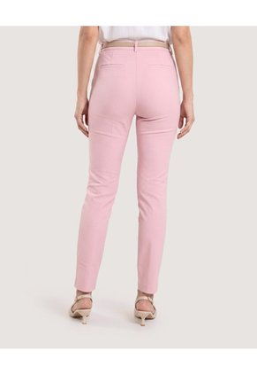Pantalon Basico Tipo Chino  Para Mujer Rosado Ostu