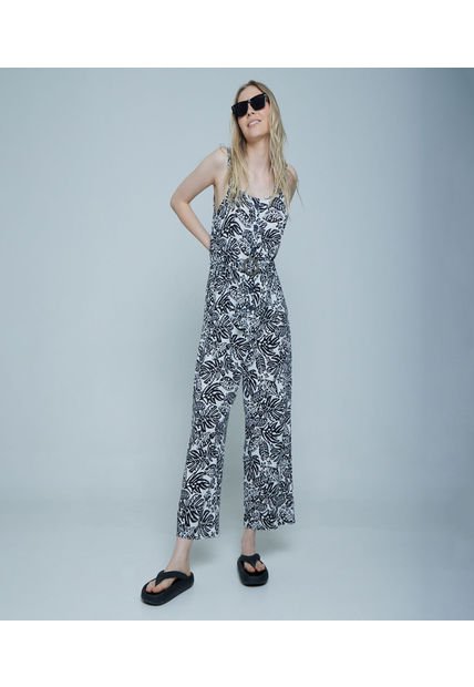Enterizo Para Mujer Manga Sisa Color Negro Marca Ostu #40320087