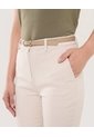 Pantalon Basico Tipo Chino  Para Mujer Beige Ostu de Ostu