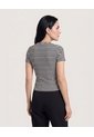 Camiseta Crop Básica  Para Mujer Negro Ostu de Ostu