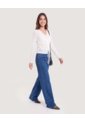 Camiseta Mesh Lace Up  Para Mujer Crema Ostu de Ostu