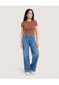 Crop Top Basico  Para Mujer Café Ostu de Ostu