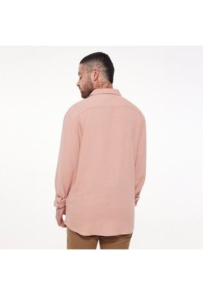 Camisa Para Hombre Manga Larga Sin Bolsillo Color Rosado  Marca Ostu #60010532