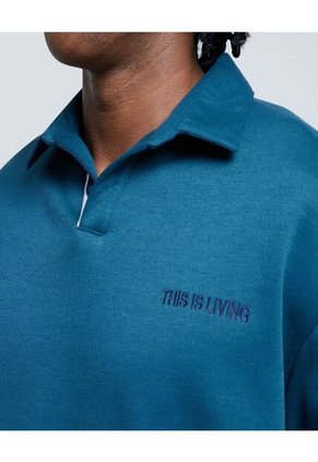 Buzo Para Hombre Cuello Camisero Color Azul  Marca Ostu #60060370