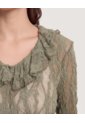 Camiseta Blonda Romantic  Para Mujer Verde Ostu de Ostu