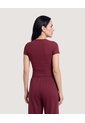 Crop Top Basico  Para Mujer Vino Ostu de Ostu