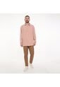 Camisa Para Hombre Manga Larga Sin Bolsillo Color Rosado  Marca Ostu #60010532 de Ostu