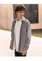 Sobrecamisa Con Bolsillos  Para Hombre Negro Ostu de Ostu