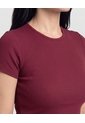 Crop Top Basico  Para Mujer Vino Ostu de Ostu