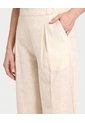 Pantalón Bota Ancha Estampado  Para Mujer Marfil Ostu de Ostu
