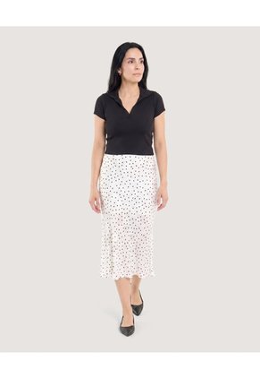 Polo Cropped  Para Mujer Negro Ostu