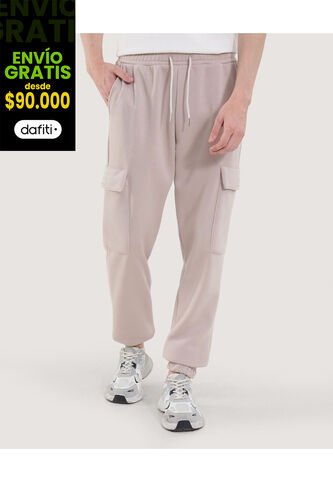 Pantalón Para Hombre Jogger Color Beige Marca Ostu #60070483 Ostu