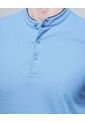 Polo Para Hombre Cuello Mao Sin Bolsillo Color Azul  Marca Ostu #60110648 de Ostu