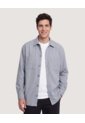 Sobrecamisa Con Bolsillos  Para Hombre Negro Ostu de Ostu