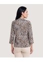 Blusa Basica Manga ¾  Para Mujer Negro Ostu de Ostu