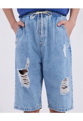 Bermuda Para Hombre Jogger Color Azul  Marca Ostu #60100269