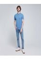 Polo Para Hombre Cuello Mao Sin Bolsillo Color Azul  Marca Ostu #60110648 de Ostu