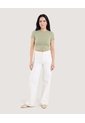 Crop Top Basico  Para Mujer Verde Ostu de Ostu