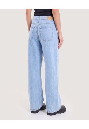 Jean Para Mujer Wide-Leg Color Azul Marca Ostu #40160593
