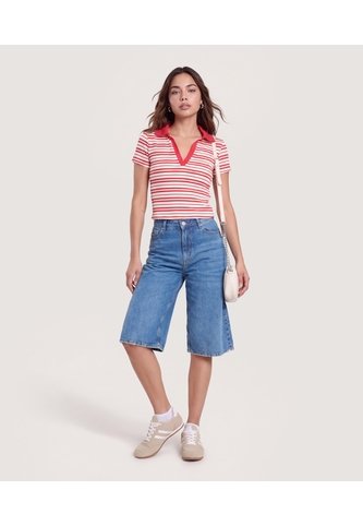 Bermuda Jort Denim  Para Mujer Azul Ostu Ostu