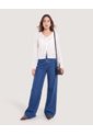Jean Para Mujer Wide-Leg Color Azul Marca Ostu #40160594 de Ostu