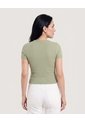 Crop Top Basico  Para Mujer Verde Ostu de Ostu