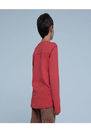 Camiseta Para Niño Manga Larga Color Naranja Marca Ostu #80090206