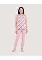 Blusa Manga Corta Con Boleros  Para Mujer Rosa Ostu de Ostu