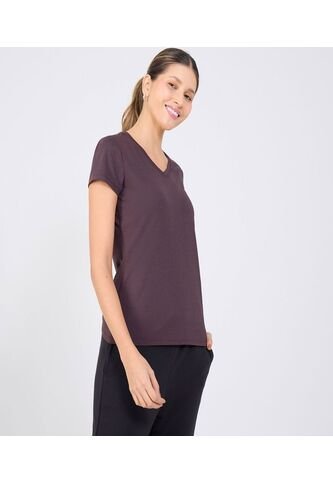 Camiseta Para Mujer Manga Corta Color Café  Marca Ostu #40092274 Ostu