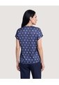 Blusa Con Escote En V  Para Mujer Azul Ostu de Ostu