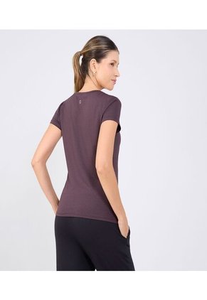 Camiseta Para Mujer Manga Corta Color Café  Marca Ostu #40092274