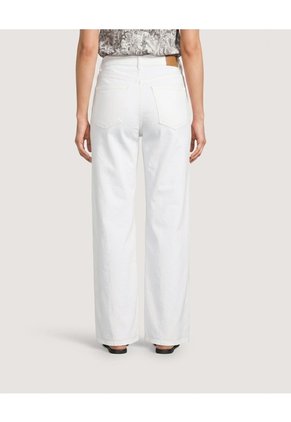 Jean Wide Leg Off White Para Mujer Crudo Ostu