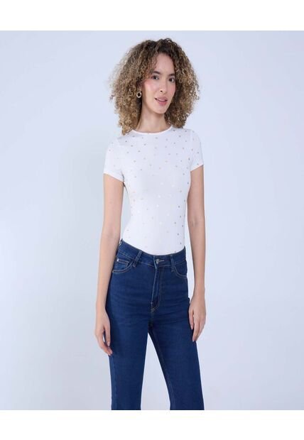 Body Para Mujer Manga Corta Color Crudo Marca Ostu #40200156