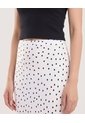 Falda Midi Fluida Con Puntos  Para Mujer Blanco Ostu de Ostu