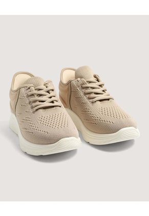 Tenis Chunky Tejido  Para Mujer Beige Ostu