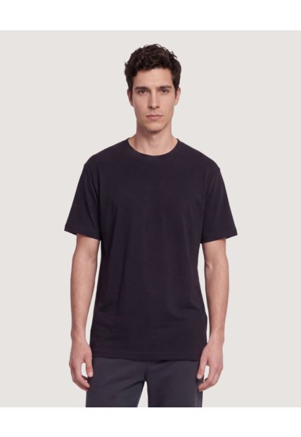 Camiseta Oversize Texturizada  Para Hombre Negro Ostu