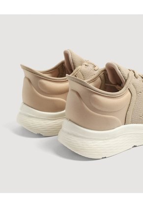 Tenis Chunky Tejido  Para Mujer Beige Ostu