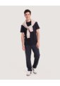 Camiseta Oversize Texturizada  Para Hombre Negro Ostu de Ostu