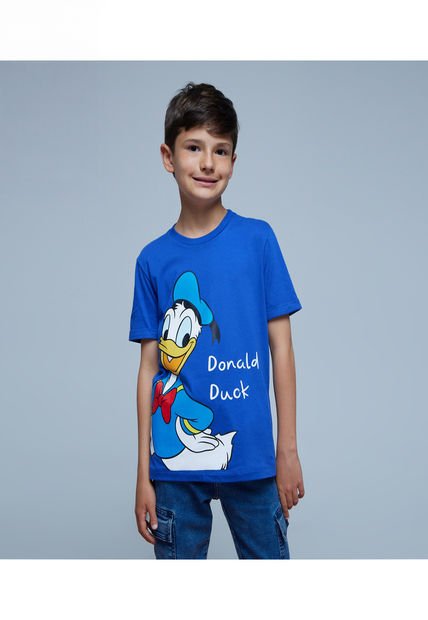 Camiseta Para Niño Manga Corta Color Azul  Marca Ostu #80090215