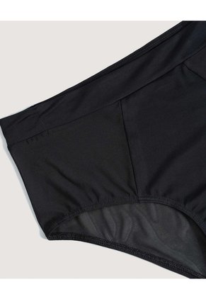 Panty Clásico Con Detalles En Tull  Para Mujer Negro Ostu