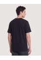 Camiseta Oversize Texturizada  Para Hombre Negro Ostu de Ostu