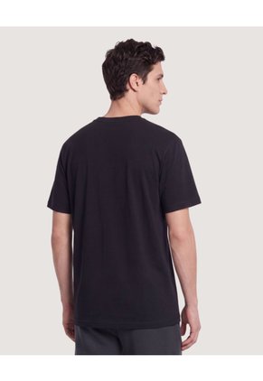 Camiseta Oversize Texturizada  Para Hombre Negro Ostu