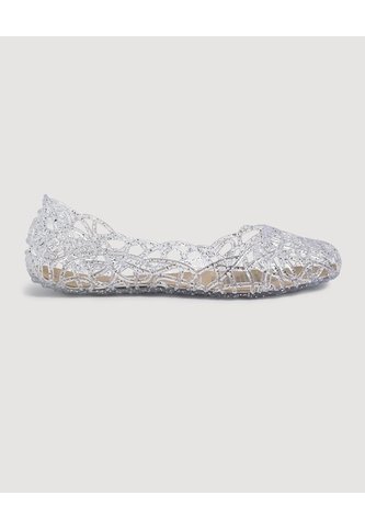 Baletas Transparentes Brillantes  Para Mujer Negro Ostu Ostu