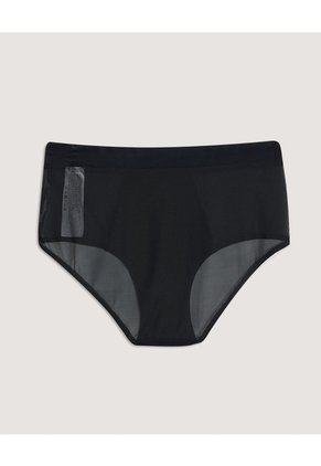 Panty Clásico Con Detalles En Tull  Para Mujer Negro Ostu