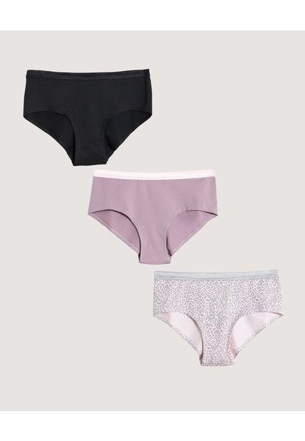 Panty Hipster Pack X3 X3 Para Mujer Negro Ostu