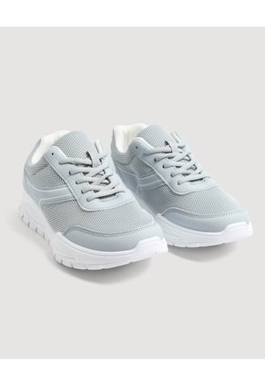 Tenis Deportivos Mesh Urbano  Para Mujer Gris Ostu