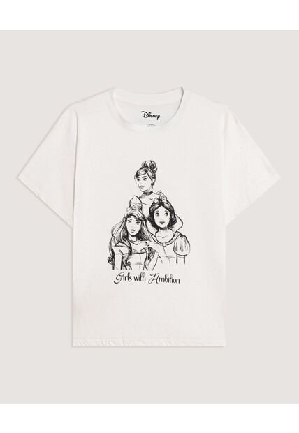 Camiseta  Para Mujer Manga Corta Cuello Redondo Color Crema Marca Ostu #40092862