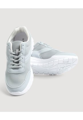 Tenis Deportivos Mesh Urbano  Para Mujer Gris Ostu