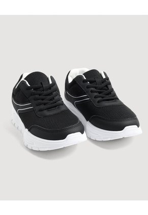 Tenis Deportivos Mesh Urbano  Para Mujer Negro Ostu